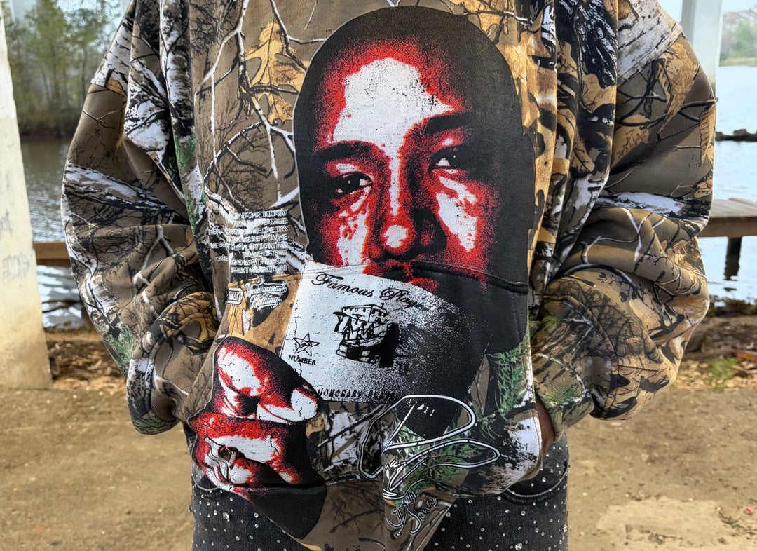 LONG LIVE DA P CAMO HOODIE CROP